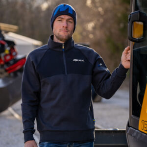 Sweat zippé bleu navy